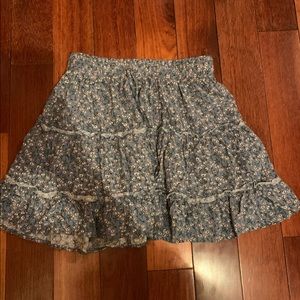 Blue floral skirt